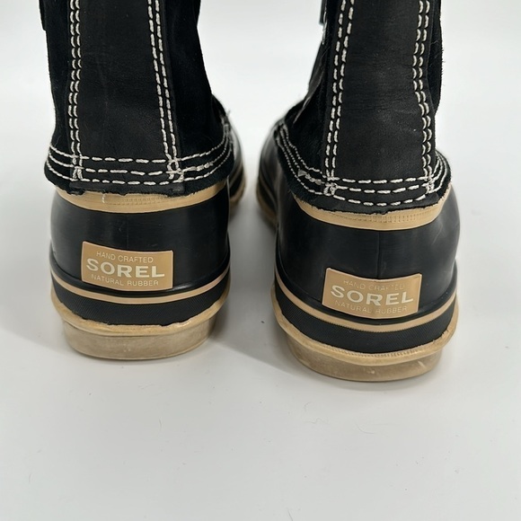 Sorel Black Suede Joan of Arctic Fuzzy Lined Boot Size 8 - Picture 5 of 10